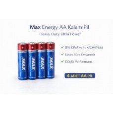 Max Energy Aa Kalem Pil 1.5v R6 Heavy Duty Ultra Power 4lü 1 Paket