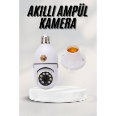 Akıllı Kamera Wifi Kamera Duylu Ampul Görünümlü 360 Derece Dönebilen Ev Kamerası
