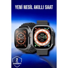45 MM Gri Kasa Ultra Akıllı Saat Sesli Görüşme Sağlık Takibi Suya Dayanıklı