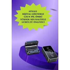 Powerbank Bluetooth Kulaklık Ve Yeni Model Akıllı Saat Seti ANC Özelliği Dokunamatik