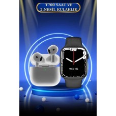 3.Nesil TWS Bluetooth Kulaklık ve Dokunmatik Ekran Akıllı Saat Sesli Görüşme