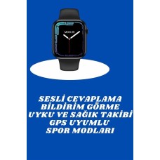Akıllı Saat Nabız Ölçebilen Adımsayar Kalori Hesaplama Tema Değiştirme GPS Uyumlu