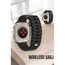 45 MM Gri Kasa Ultra Akıllı Saat Sesli Görüşme Sağlık Takibi Suya Dayanıklı
