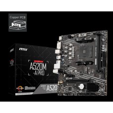 Msı A520m-a Pro Ddr4 4600mhz 1xhdmı 1xdvı 1xm.2 Usb 3.2 Matx Am4 (amd Am4 5000/4000 /3000 Serisi İle Uyumlu)