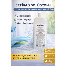 Zefiran Solüsyonu 1 Litre Antiseptik Temizlik Ve Hijyen Amaçlı Çok Amaçlı Solüsyon 1 Adet
