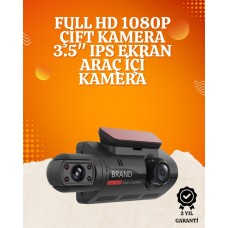WiFi Destekli Araç Kamerası – 3 inç Ekran 1080P Ön ve 720P İç Kamera