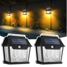 Egonex 2 Ampullü Hareket Sensörlü Solar Güneş Enerjili Ampul Led Duvar Lambası