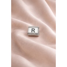 “r” Harf Charm – Çelik Bileklik Modülü, Kişiye Özel Harf Aksesuarı