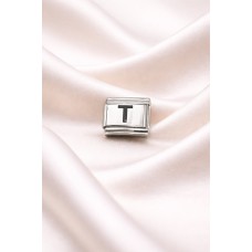 T Harfli Charm | Paslanmaz Çelik Harf Charm | Kişiye Özel Bileklik Aksesuarı