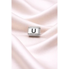 U Harfli Charm | Paslanmaz Çelik Harf Charm | Kişiye Özel Bileklik Aksesuarı