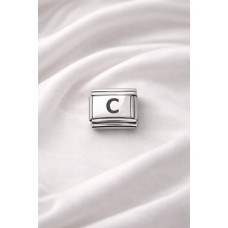 C Harfi Charm – Çelik Harfli Bileklik Aksesuarı ,kişiye Özel Modüler Takı
