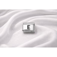 E Harfi Charm – Çelik Harfli Bileklik Aksesuarı ,kişiye Özel Modüler Takı
