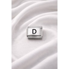 D Harfi Charm – Çelik Harfli Bileklik Aksesuarı ,kişiye Özel Modüler Takı