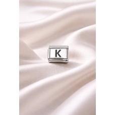 K Harf Charm | Çelik Bileklik Aksesuarı | Kişiye Özel Harf Modülü | Minimal & Şık Tasarım