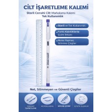 Cilt İşaretleme Kalemi Steril Cerrahi Marker Kalem 1 Adet