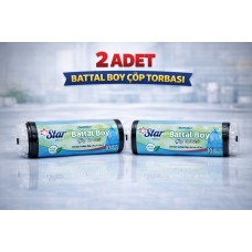 Star Plus Standart Büyük Boy Atık Poşeti 65x80 Cm 10 Adet Dayanıklı Sızdırmaz Atık Torbası 2 Adet