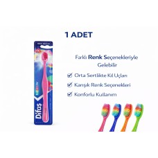 Difas Rainbow Orta Sert Diş Fırçası Medium 1adet