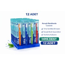 Difas Dipa Dent Medium Diş Fırçası Orta Sert 12 Adet