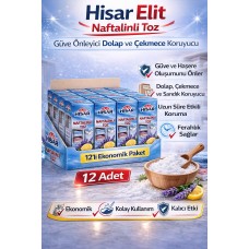 Hisar Elit Naftalinli Toz Güve Önleyici Dolap Ve Çekmece Koruyucu 12 Adet