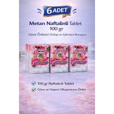 Metan Naftalinli Tablet 100 Gr Güve Önleyici Dolap Ve Çekmece Koruyucu 6 Adet
