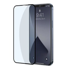 Baseus İPhone 12 Mini 5.4 0.3MM Full Anti Blue Light Tempered Cam Ekran Koruyucu 2Adet Set-(5775)