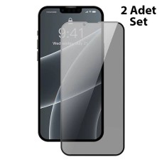 Baseus iPhone 13 Mini 0.23mm Gizlilik Hayalet Full Ekran Koruyucu 2 Adet Set-(5775)