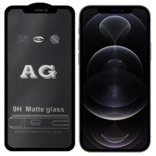 ALLY iPhone 12 -12 Pro 6.1inç Full Glue Matte Tempered Cam  Ekran Koruyucu-(5775)
