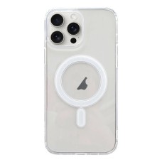 ALLY iPhone 15 Pro Magsafe Uyumlu Manyetik Şeffaf Silikon Kılıf-(5775)