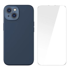Baseus Liquid Silica Gel iPhone 14 6.1 Magsafe Silikon Kılıf + Tempered Ekran Koruyucu Set-(5775)