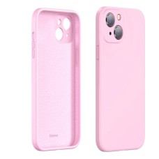 Baseus Liquid iPhone 13 6.1 Kılıf Kamera Korumalı İçi Kadife Silikon Kılıf-(5775)