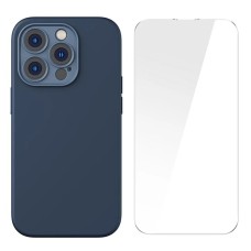 Baseus Liquid Silica Gel iPhone 14 Pro 6.1 Magsafe Silikon Kılıf + Tempered Ekran Koruyucu Set-(5775)