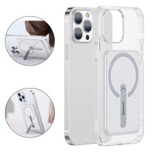 Baseus iPhone 13 Pro Max 6.7 Manyetik Magsafe Standlı Silikon Kılıf-(5775)