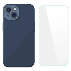 Baseus Liquid Silica Gel iPhone 14 6.1 Silikon Kılıf + Tempered Ekran Koruyucu Set-(5775)