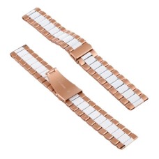 22MM Gear S3 Watch 4 -GT2 GT2E 46MM KayışKordon Seramik Paslanmaz Çelik-(5775)