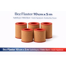 Bez Flaster 10 Cm X 5 M Sabitleyici Tıbbi Bant Kahverengi Bez Flaster Güçlü Yapışkanlı 5 Adet