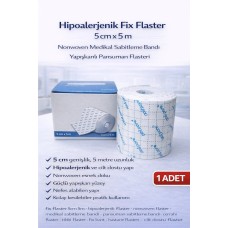 Hipoalerjenik Fix Flaster 5 Cm X 5 M Nonwoven Medikal Sabitleme Bandı Yapışkanlı Pansuman Flasteri