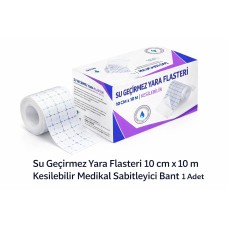 Su Geçirmez Yara Flasteri 10 Cm X 10 M Kesilebilir Medikal Sabitleyici Bant 1 Adet