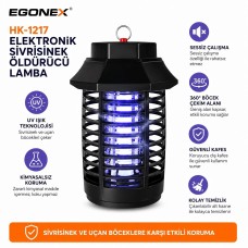 Egonex UV Mor Işıklı Sineksavar Lamba - Asma Saplı Sessiz Elektrikli Sinek Kovucu