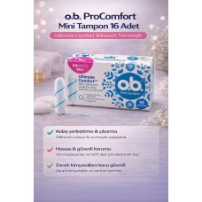O.b. Procomfort Mini Tampon 16lı 1 Paket Ultimate Comfort Silktouch Teknolojili