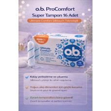 O.b. Procomfort Super Tampon 16lı 1 Paket Ultimate Comfort Silktouch Teknolojili