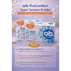 O.b. Procomfort Super Tampon 16lı 2 Paket Ultimate Comfort Silktouch Teknolojili