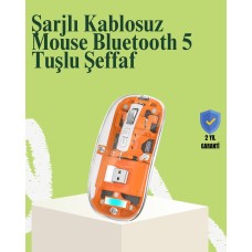 Kablosuz Sessiz Ergonomik ve Şarjlı Fare - Gelişmiş Çoklu Cihaz Desteği