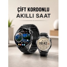 Çift Kordonlu Yüksek Çözünürlüklü Akıllı Saat Uyku İzleyici & Spor Modları