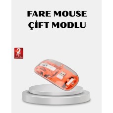 Kablosuz Çift Modlu Mouse – Bluetooth 5.0 + 2.4GHz