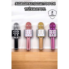 Şarjlı ve Uzun Pil Ömürlü Karaoke Mikrofon USB Bellek Destekli Profesyonel Ses