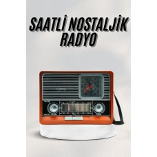 Vintage Nostaljik Radyo AUX USB SD Kart Girişli Şarjlı Bluetooth Bağlantılı
