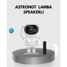 Astronot Şekilli Galaxy Projeksiyon Lambası Nebula Efektli Dekoratif Lamba