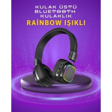 Renkli Işık Efektli Bluetooth 5.3 Müzik Kulaklığı