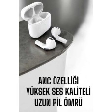 Yeni Nesil Pro Bluetooth Kulaklık Uzun Pil Ömrü Beyaz