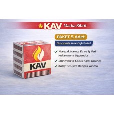 Kav Marka Kibrit Emniyetli Çocuk Kilitli 5 Adet